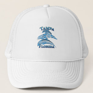 Tampa Florida Vacation Tribal Dolphins Trucker Hat