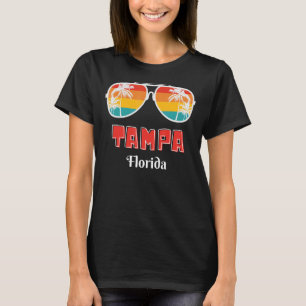 Tampa Florida Vintage 70s Retro Throwback Sunglass T-Shirt