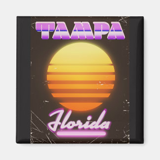 Tampa Florida vintage 80s travel poster Magnet