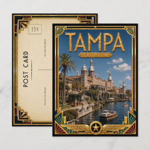 Tampa Florida Vintage Art Deco Golden Age Postcard