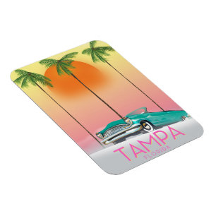 Tampa Florida Vintage style travel poster Magnet