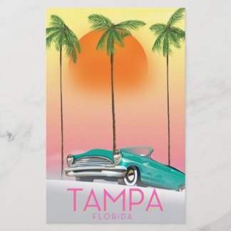 Tampa Florida Vintage style travel poster Stationery