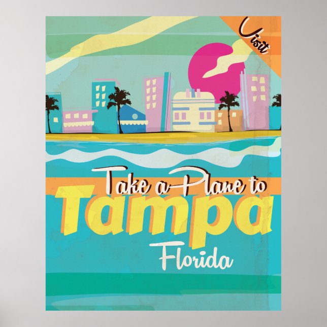 Tampa,Florida vintage Travel Poster. Poster (Front)