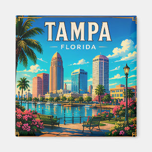🌴 Tampa Florida Waterfront And Skyline Magnet