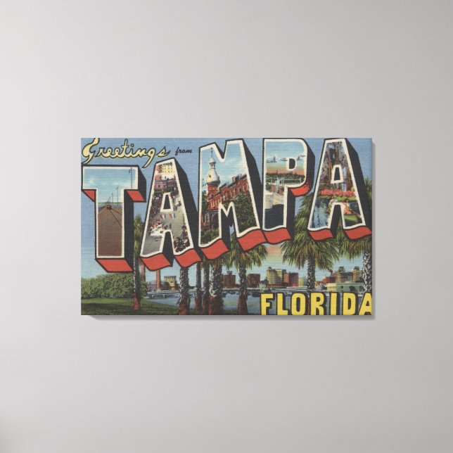Tampa, FloridaLarge Letter ScenesTampa, FL Canvas Print (Front)