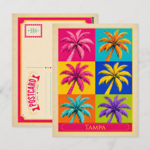 Tampa Postcard Florida Palm Tree Vintage Pop Art