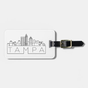 Tampa Stylised City Skyline Luggage Tag