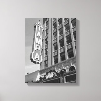 Tampa Theatre Theatre Black and White Photo Canvas
