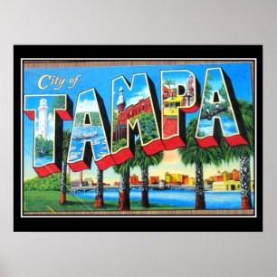 Tampa Vintage Poster City of Tampa