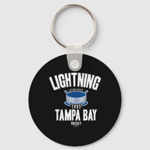 Tampa Y Lightning Hockey Puck Black Officially Lic Key Ring