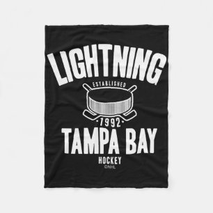 Tampa Y Lightning Hockey Puck Blue Officially Lice Fleece Blanket