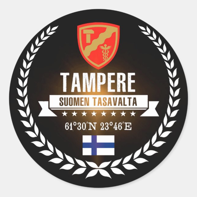 Tampere Classic Round Sticker (Front)