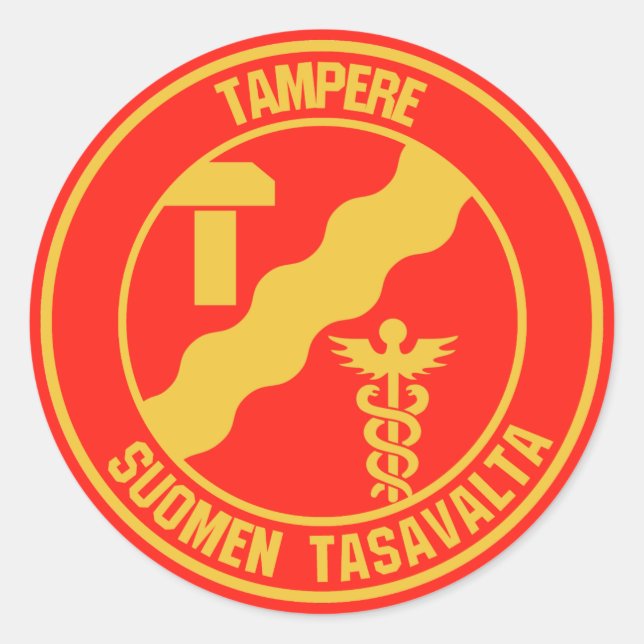 Tampere Round Emblem Classic Round Sticker (Front)
