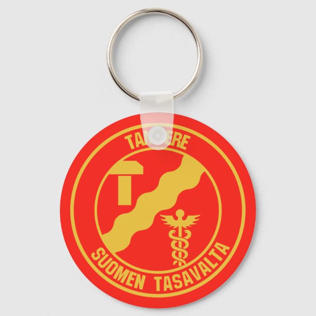 Tampere Round Emblem Key Ring (Front)
