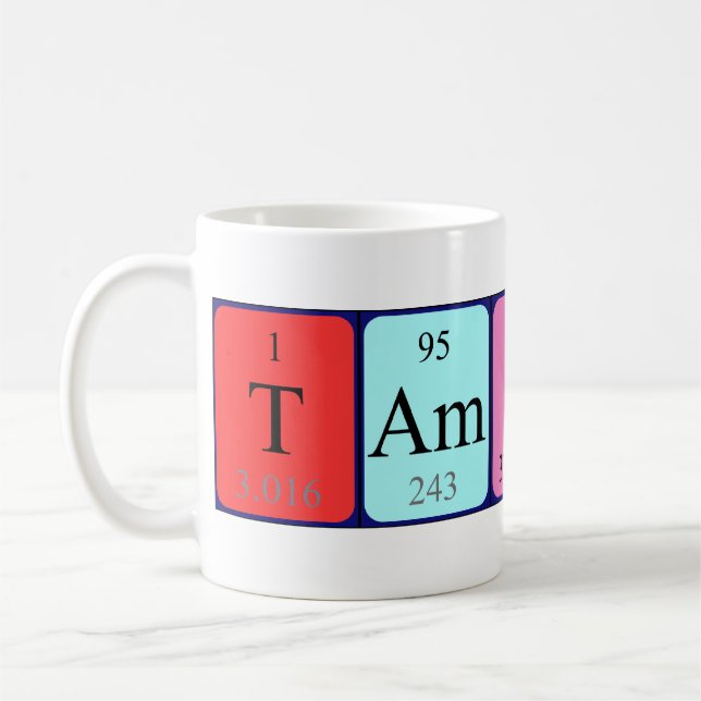 Tamsin periodic table name mug (Left)