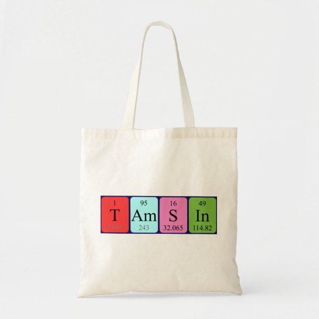 Tamsin periodic table name tote bag (Front)