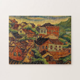 Tamsui & Chen Cheng-Po /Taiwan vintage art Jigsaw Puzzle