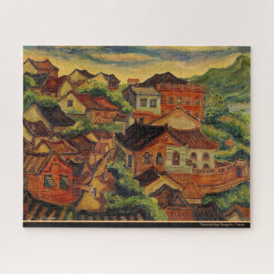 Tamsui & Chen Cheng-Po /Taiwan vintage art Jigsaw Puzzle