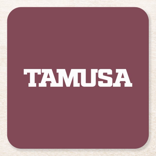 TAMUSA SQUARE PAPER COASTER (Front)