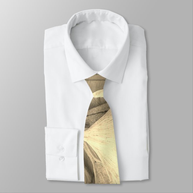 Tan abstract leaves tie (Tied)