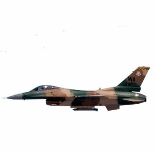 Tan Aggressor F-16 Fighting Falcon Standing Photo Sculpture