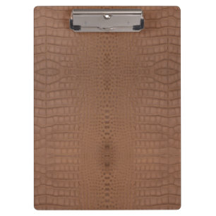 Tan Alligator Texture Print Clipboard