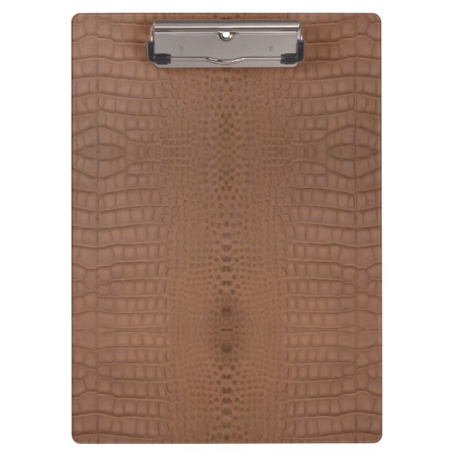 Tan Alligator Texture Print Clipboard (Front)
