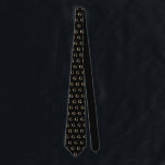 Tan and Black Monogram Pattern Tie<br><div class="desc">A pattern of simple tan monograms black background. Personalise by editing the initial.</div>