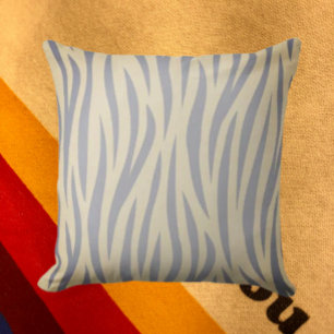 Tan and Black Zebra Stripe Throw Pillow