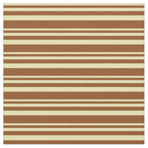 Tan and Brown Coloured Lines/Stripes Pattern Fabric