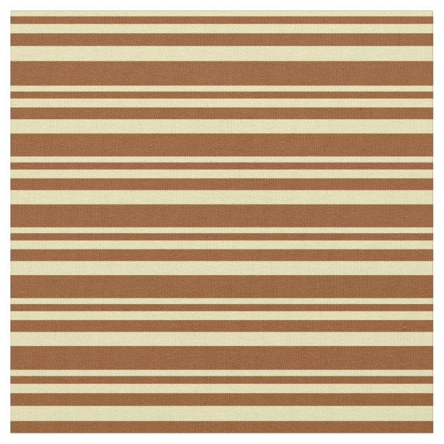 Tan and Brown Coloured Lines/Stripes Pattern Fabric (Close Up)