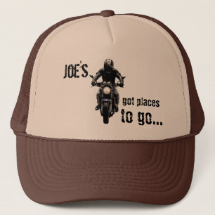 Tan and Brown Motorcycle Customized Cap