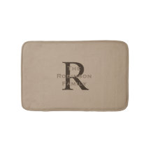 Tan and Brown Name Monogrammed