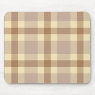 Tan And Cream Tartan Mouse Mat