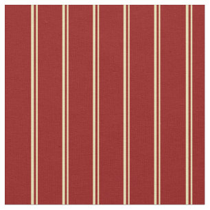 Tan and Dark Red Lines/Stripes Pattern Fabric