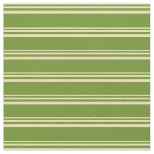 Tan and Green Lines Pattern Fabric