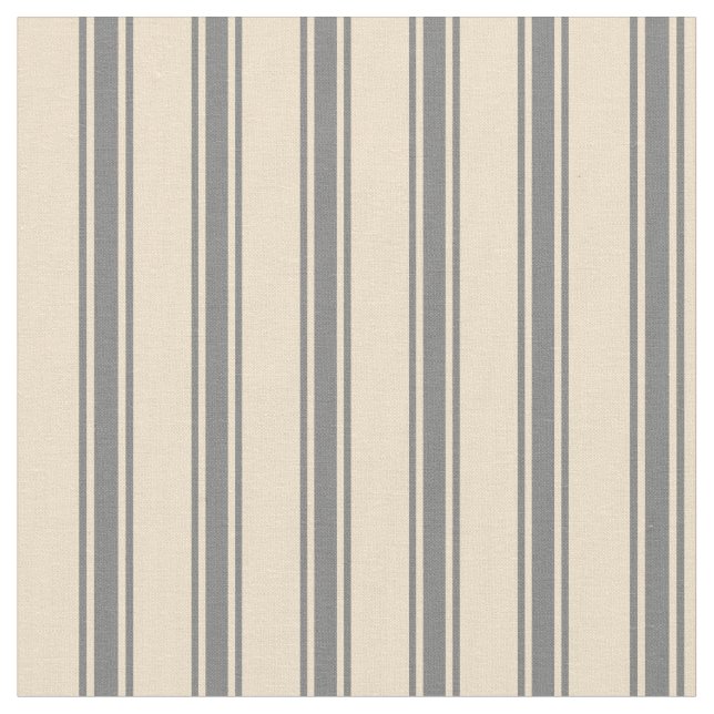 Tan and Grey Stripes/Lines Pattern Fabric (Close Up)