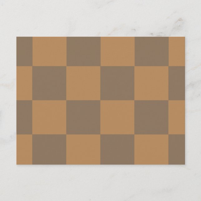 Tan and Grey Tile Pattern Postcard (Front)