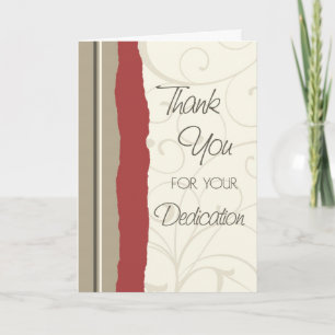 Tan and Red Employee  Anniversary Card
