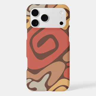 Tan and Rust Warm Spiral Coil Pattern