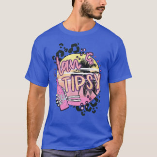 Tan and Tipsy Summer Beach Vibes Pink Skeleton Han T-Shirt