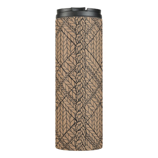TAN ARGYLE KNIT Thermal Tumbler (Back)