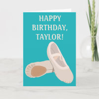 Tan Ballet Shoes Personalised Birthday