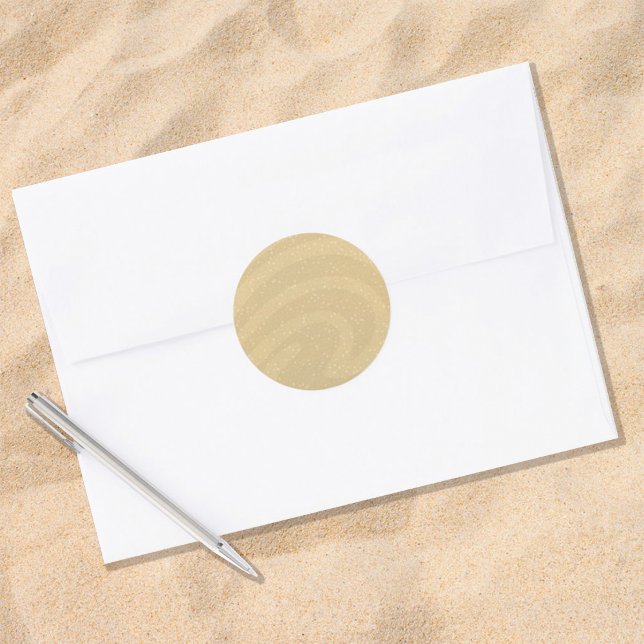 Tan Beach Sand Classic Round Sticker (Creator Uploaded)