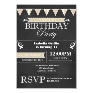 chalkboard birthday invitations