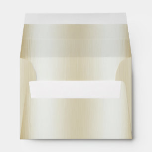 Tan Beige Satin Effect Elegant Wedding   Envelope