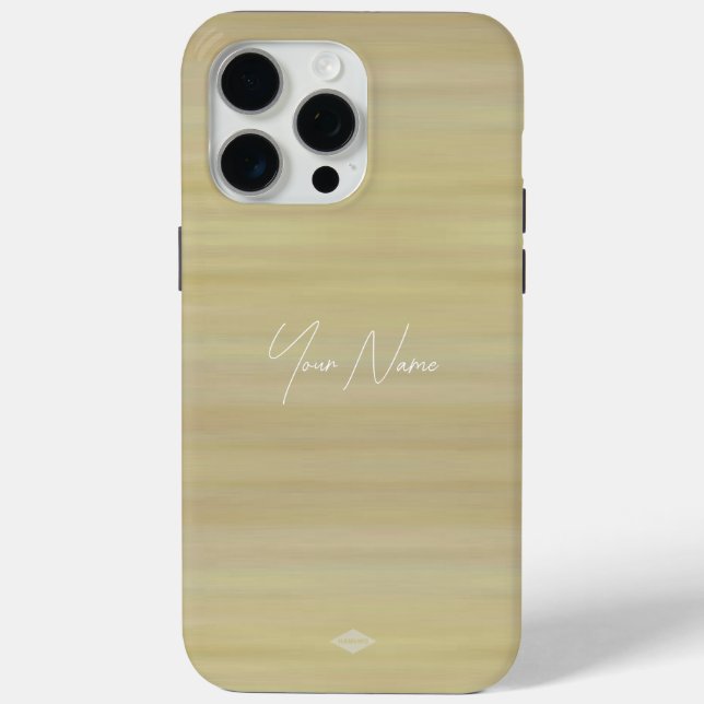 Tan Beige Watercolor Look Cell Phone Case (Back)