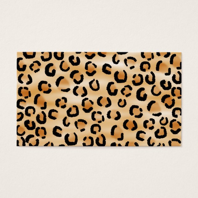 Tan, Black and Brown Leopard Print Pattern. (Front)