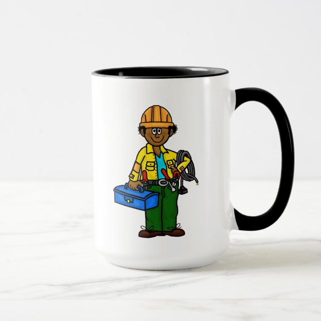 Tan, Black or African American Lineman Mug (Right)