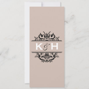 Tan & Black Skinny Crest Invite